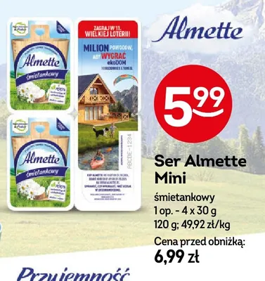 Ser Almette Mini śmietankowy promocja w Żabka