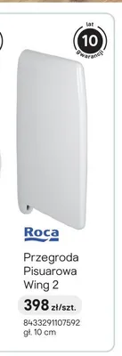 Przegroda pisuarowa Roca Wing 2 promocja w Castorama