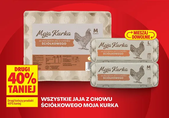Jaja z chowu ściółkowego 20 szt. promocja w Biedronka