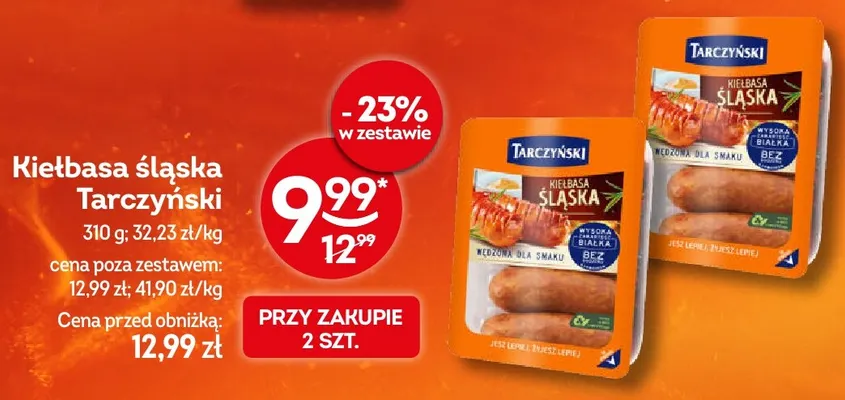 Kiełbasa śląska Tarczyński promocja w Żabka