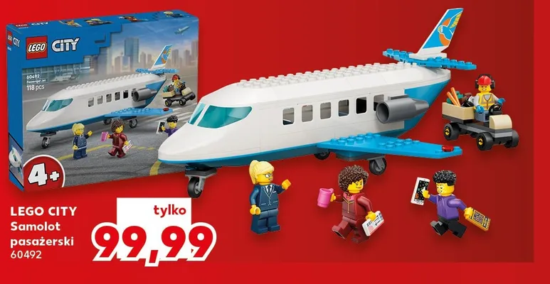 Klocki LEGO City Samolot pasażerski 60492 promocja w Kaufland