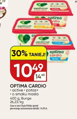 Margaryna Optima Cardio o smaku masła promocja w Chata Polska