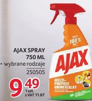 Spray Ajax 750 ml wybrane rodzaje promocja w Selgros