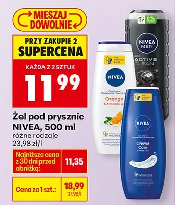 Żel pod prysznic różne rodzaje promocja w Biedronka