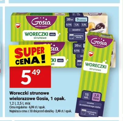 Woreczki strunowe wielorazowe Gosia promocja w Twój Market