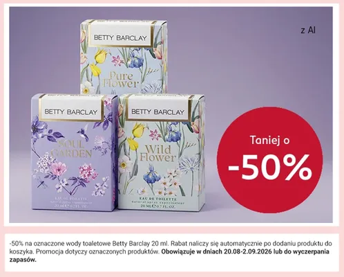 Woda toaletowa Betty Barclay Soul Garden promocja w Rossmann