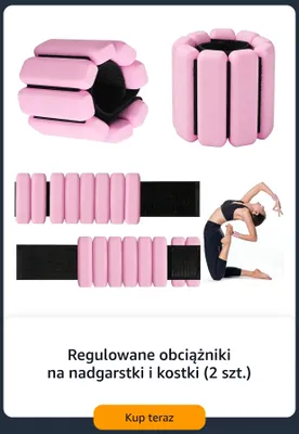 Regulowane obciążniki na nadgarstki i kostki promocja w Amazon