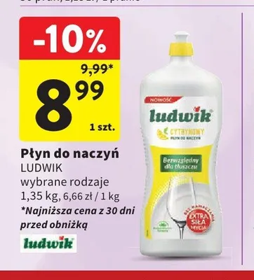 Płyn do naczyń Ludwik Cytrynowy promocja w Intermarche