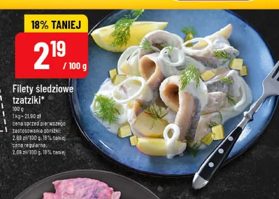 Filety śledziowe tzatziki promocja w POLOmarket