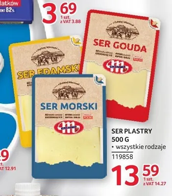 Ser Gouda plastry Mlekpol promocja w Selgros
