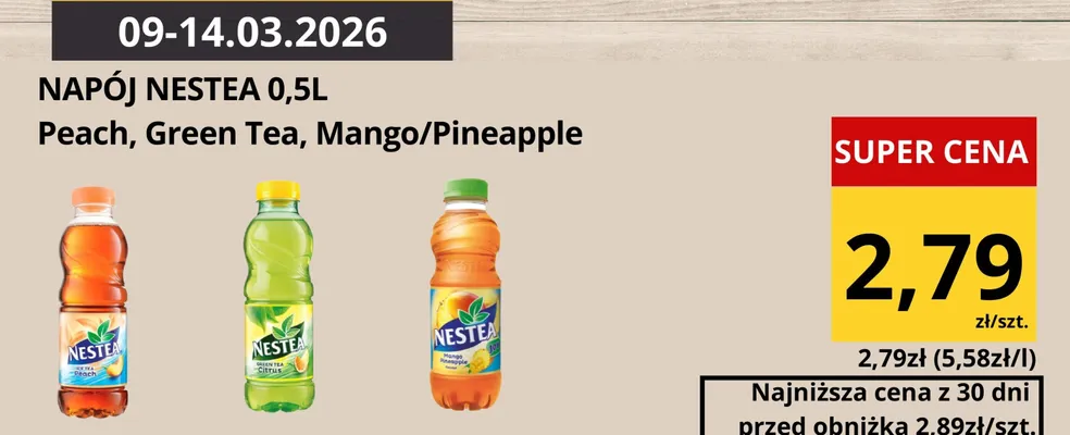 Napój Nestea Mango/Pineapple promocja w Supeco