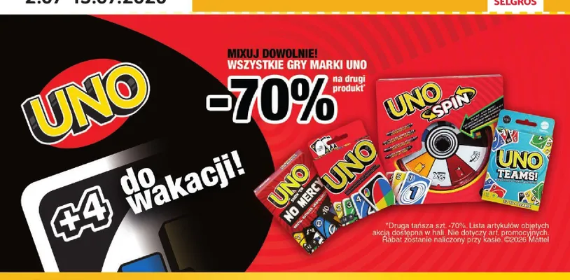 Gry marki Uno promocja w Selgros