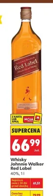 Whisky Johnnie Walker Red Label promocja w Biedronka