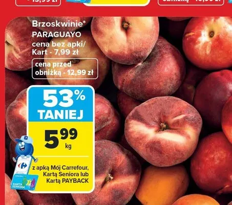Brzoskwinie Paraguayo promocja w Carrefour