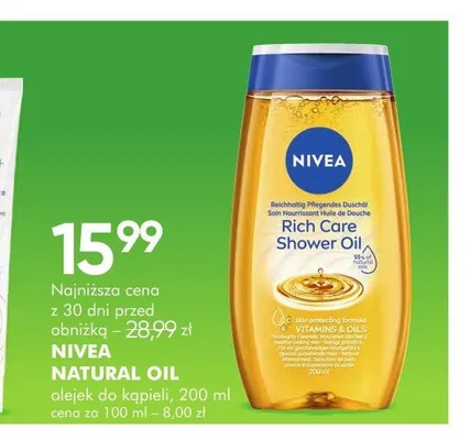 Olejek do kąpieli Nivea Natural Oil promocja w Super-Pharm