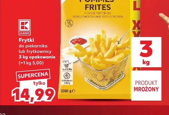 Frytki do frytkownicy K-Classic promocja w Kaufland