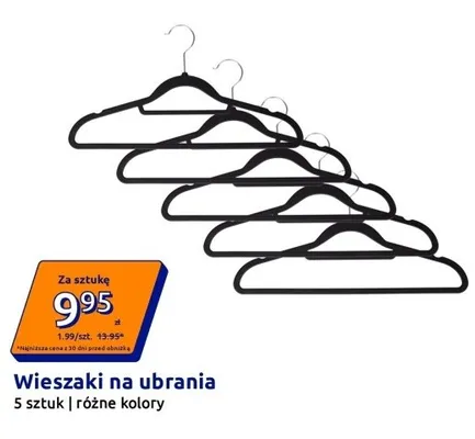Wieszaki na ubrania 5-pak promocja w Action