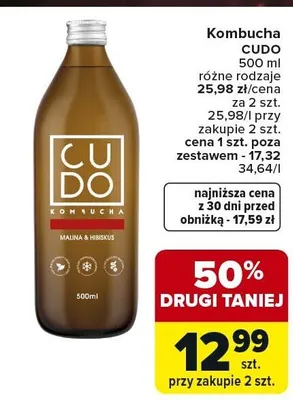 Kombucha różne rodzaje promocja w Carrefour