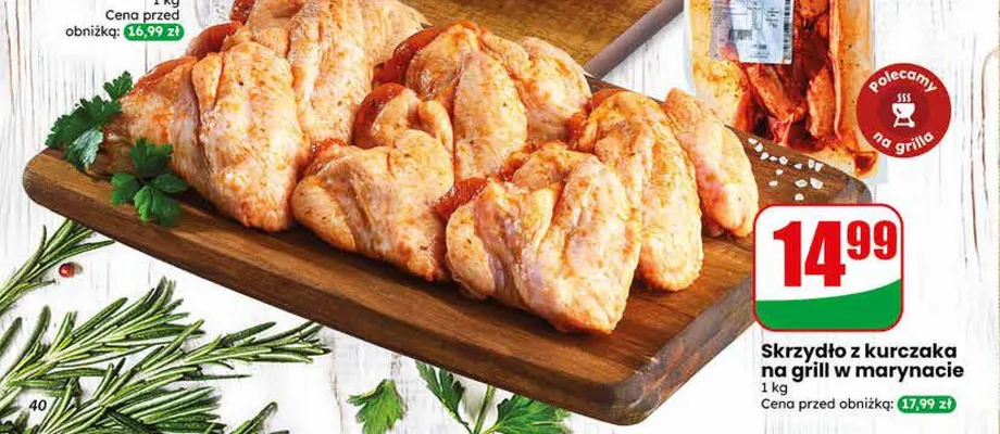 Skrzydło z kurczaka na grill w marynacie Agro Rydzyna promocja w Dino