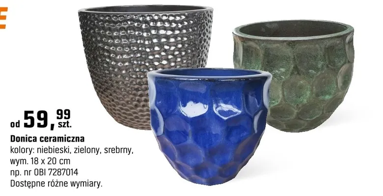Donice ceramiczne promocja w OBI
