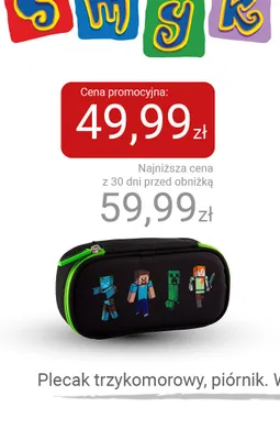 Piórnik Minecraft promocja w Smyk
