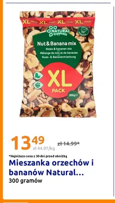 Mieszanka orzechów i bananów Natural Happiness promocja w Action
