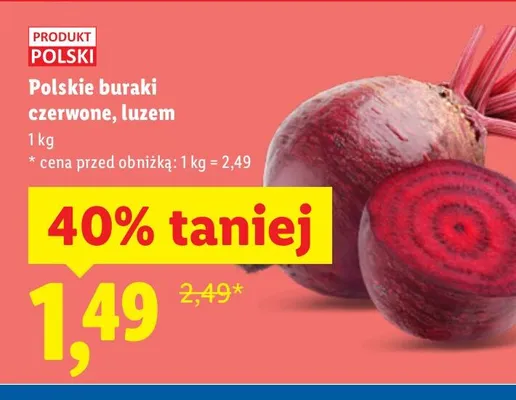 Buraki czerwone, luzem promocja w Lidl