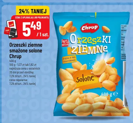 Orzeszki ziemne smażone solone Chrup promocja w POLOmarket