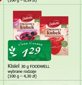 Kisiel Owocowy Kubek Delecta Foodwell promocja w CEZAR Delikatesy