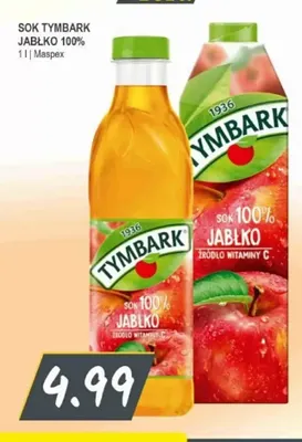 Sok Tymbark jabłko 100% promocja w Słoneczko