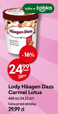 Lody Häagen Dazs Carmel Lotus promocja w Żabka