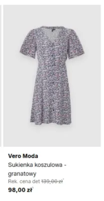 Sukienka koszulowa Vero Moda granatowy promocja w Lounge by Zalando