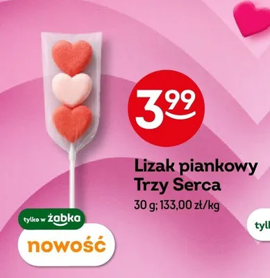 Lizak piankowy Trzy Serca promocja w Żabka