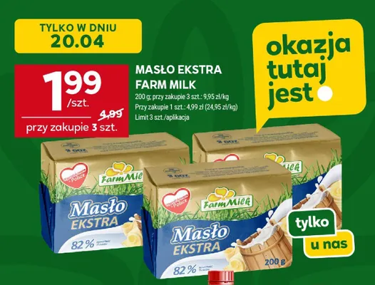 Masło ekstra promocja w Stokrotka