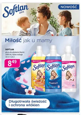 Płyn do płukania tkanin Softlan Ultra promocja w Drogerie Polskie
