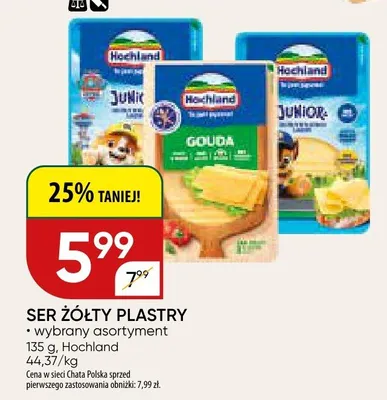 Ser żółty plastry wybrany asortyment promocja w Chata Polska