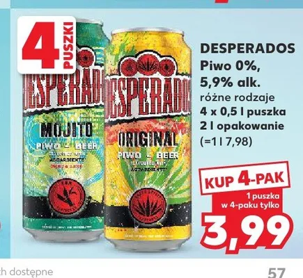 Piwo Desperados exotic rum promocja w Kaufland