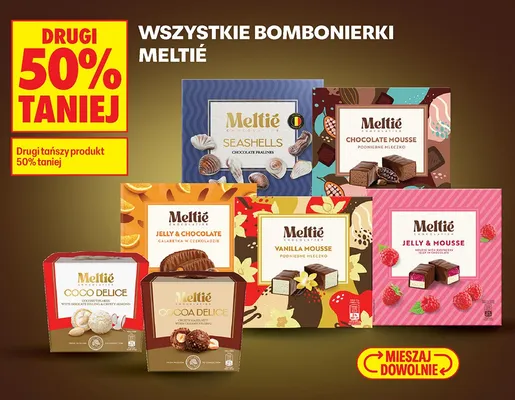 Bombonierka Meltié Chocolate Mousse Podniebne Mleczko promocja w Biedronka