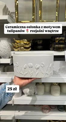 Ceramiczna osłonka z motywem tulipanów promocja w Pepco