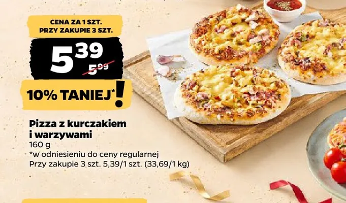 Pizza z kurczakiem i warzywami promocja w Netto