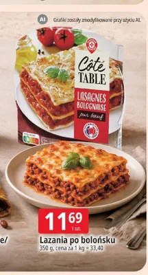 Lazania po bolońsku Côté Table promocja w Leclerc