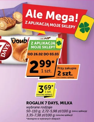 Rogalik 7 Days Milka wybrane rodzaje promocja w Euro Sklep