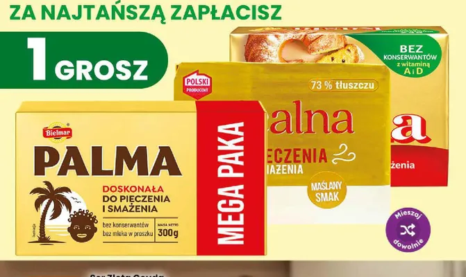Margaryna Palma Bielmar Mega Paka do pieczenia i smażenia promocja w Dino
