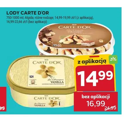 Lody Carte D'Or promocja w Stokrotka