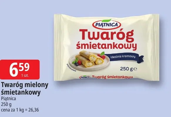 Twaróg mielony śmietankowy Piątnica promocja w Leclerc