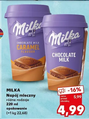 Napój mleczny różne rodzaje promocja w Kaufland