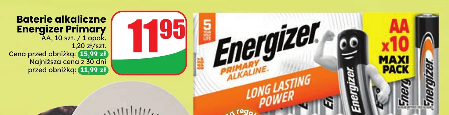 Baterie alkaliczne Energizer Primary Aa promocja w Dino