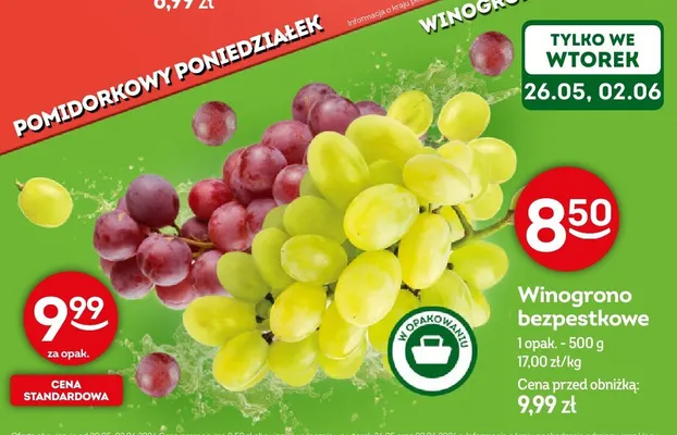 Winogrono bezpestkowe promocja w Żabka