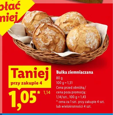 Bułka ziemniaczana promocja w Lidl