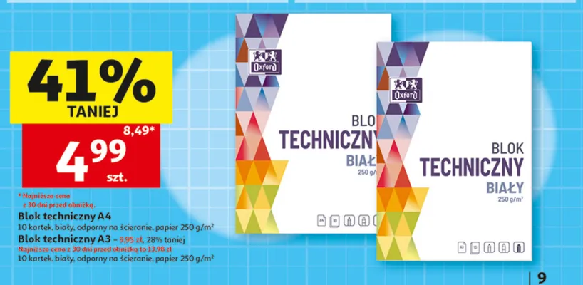 Blok techniczny A3 Oxford promocja w Auchan